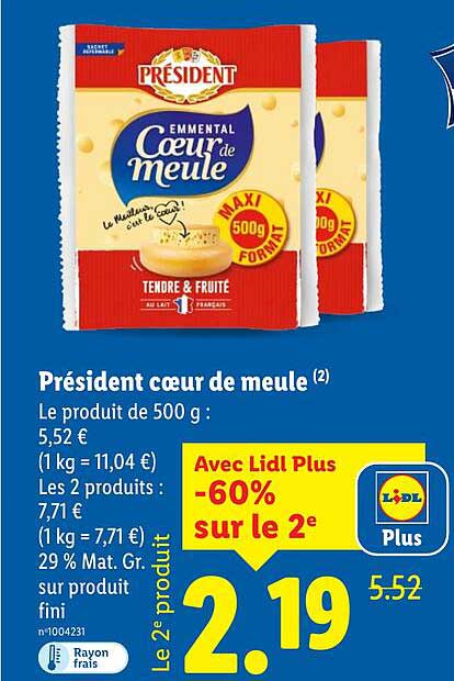 Président cœur de meule
