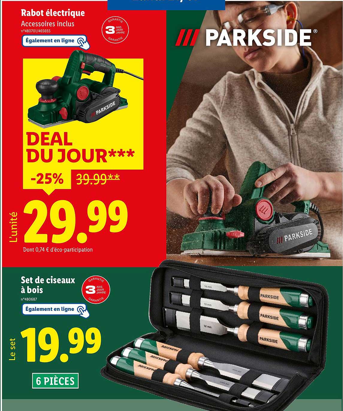 Raboteur électrique Parkside