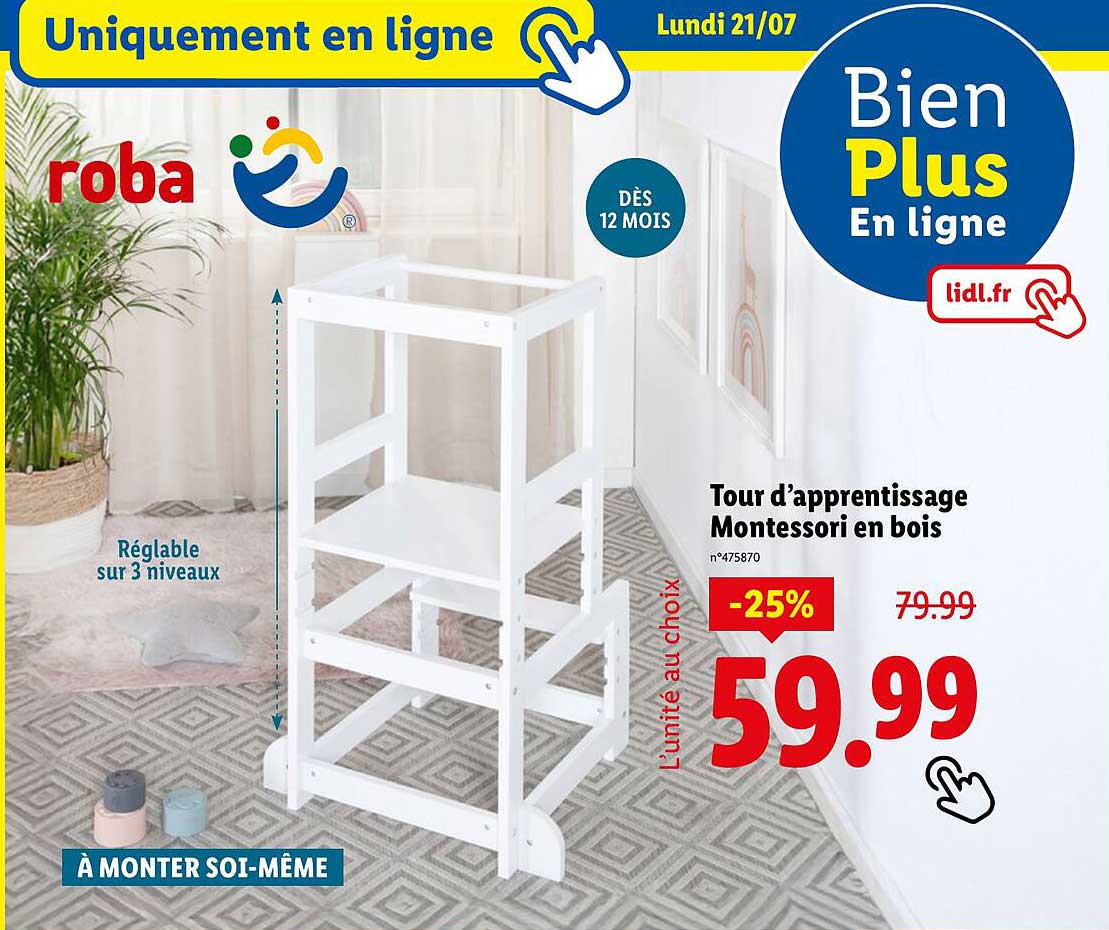 Tour d’apprentissage Montessori en bois
