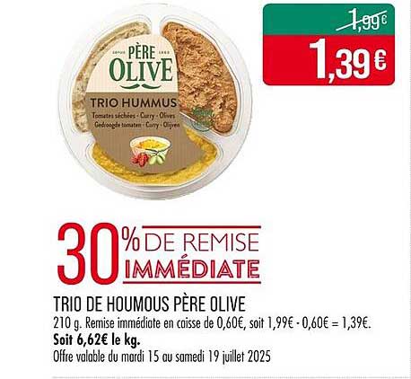 TRIO DE HOUMOUS PÈRE OLIVE