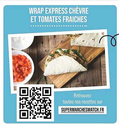 WRAP EXPRESS CHÈVRE ET TOMATES FRAÎCHES