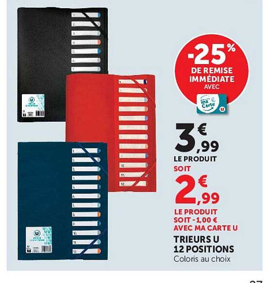 -25% DE REMISE IMMÉDIATE AVEC MA CARTE U