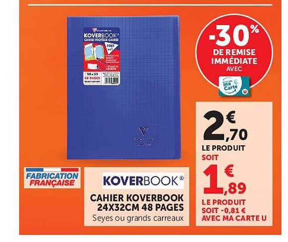 -30% DE REMISE IMMÉDIATE AVEC MA CARTE U