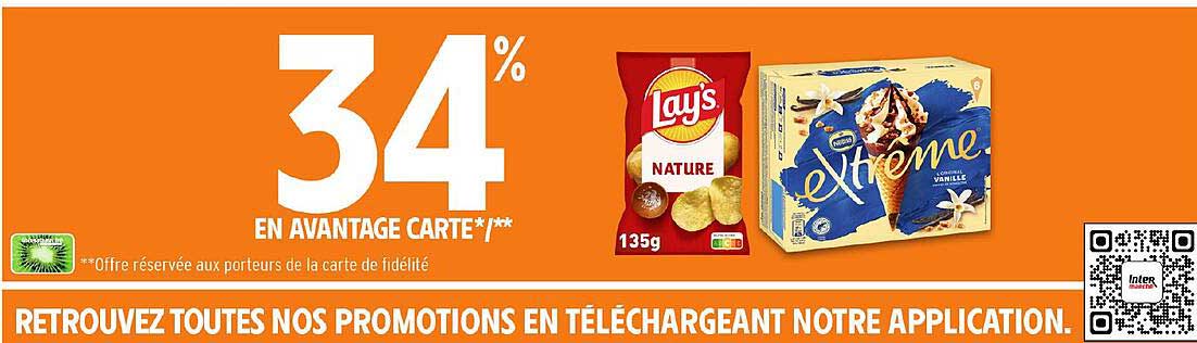 34% EN AVANTAGE CARTE*/**