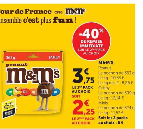 -40% de remise immédiate sur le 2ème pack au choix