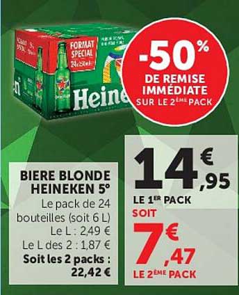 -50% DE REMISE IMMÉDIATE SUR LE 2ÈME PACK