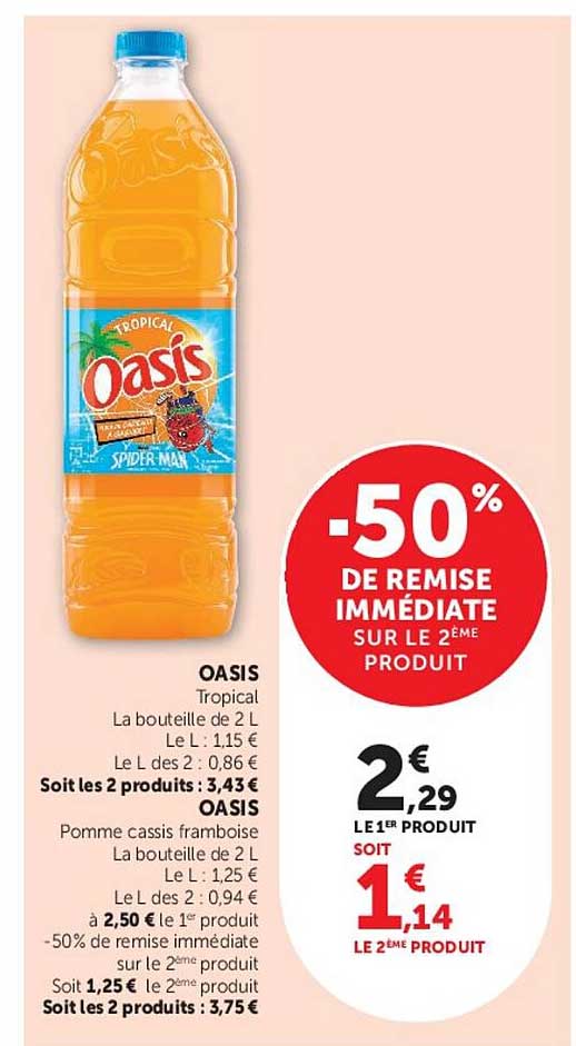 -50% DE REMISE IMMÉDIATE SUR LE 2ÈME PRODUIT