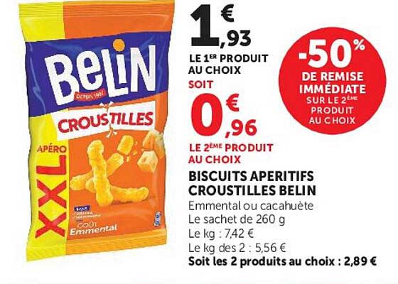 -50% DE REMISE IMMÉDIATE SUR LE 2ÈME PRODUIT AU CHOIX