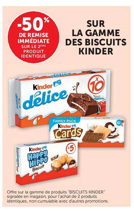 -50% DE REMISE IMMÉDIATE SUR LE 2ÈME PRODUIT IDENTIQUE