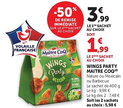 -50% DE REMISE IMMÉDIATE SUR LE 2ÈME SACHET AU CHOIX