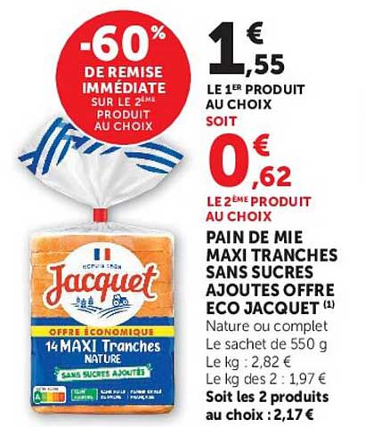 -60% DE REMISE IMMÉDIATE SUR LE 2È PRODUIT AU CHOIX
