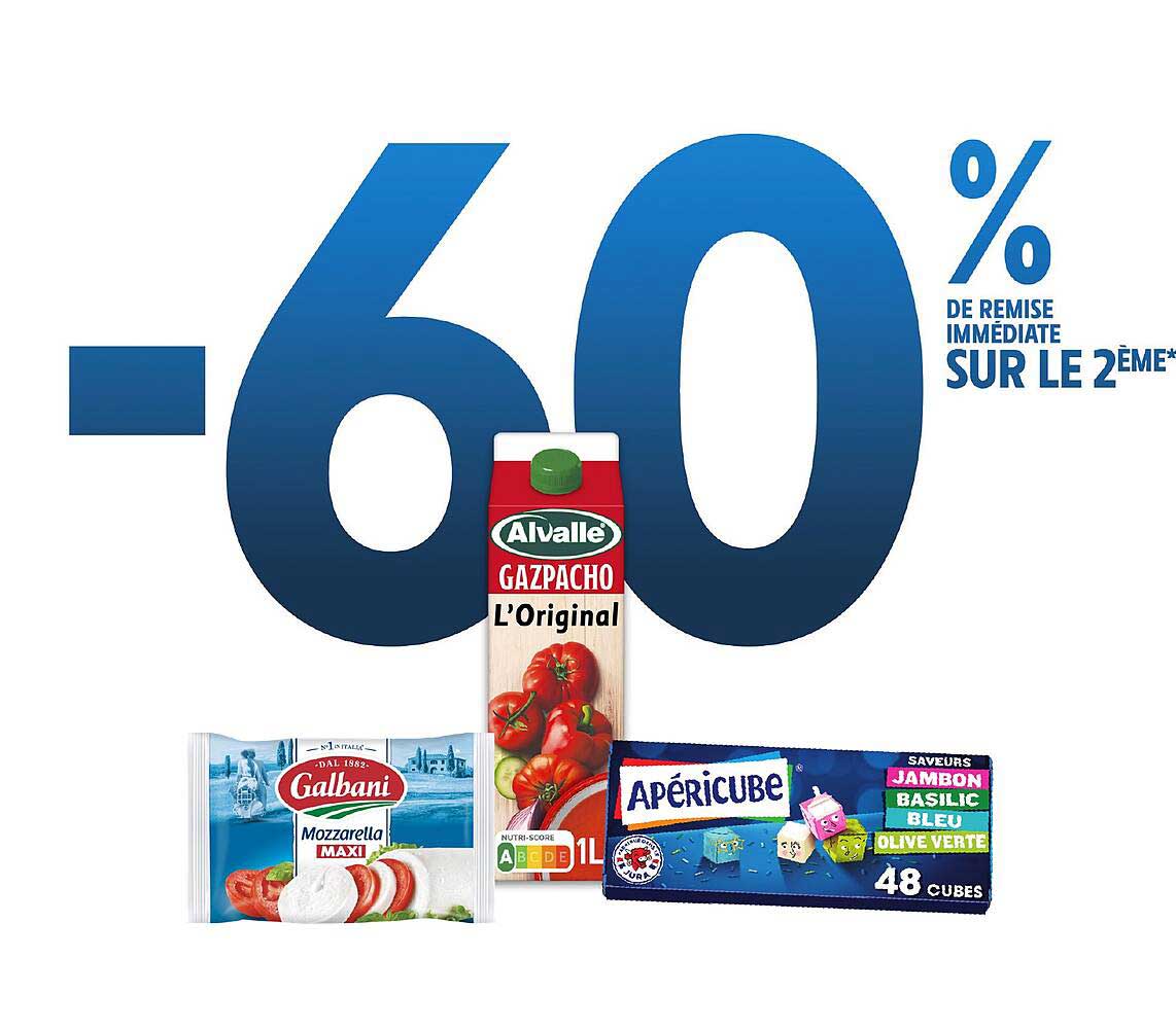 -60% de remise immédiate sur le 2ème*