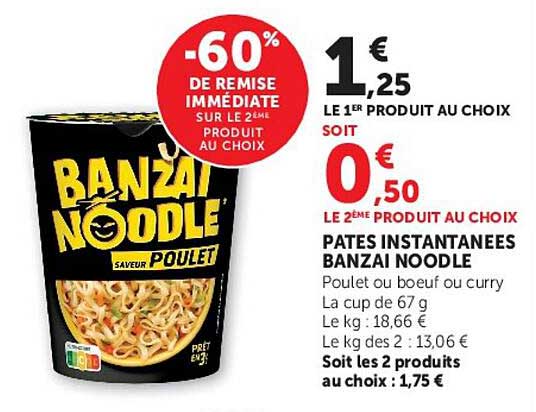 -60% DE REMISE IMMÉDIATE SUR LE 2ÈME PRODUIT AU CHOIX