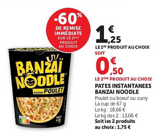 -60% DE REMISE IMMÉDIATE SUR LE 2ÈME PRODUIT AU CHOIX