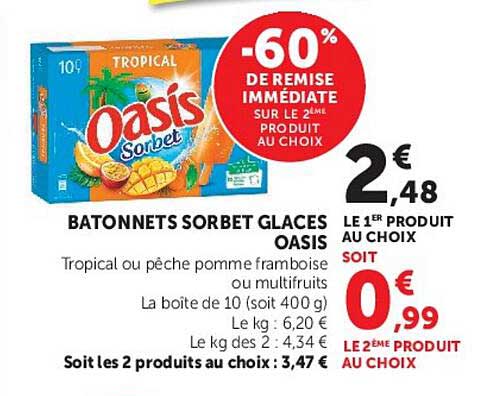 -60% DE REMISE IMMÉDIATE SUR LE 2ÈME PRODUIT AU CHOIX