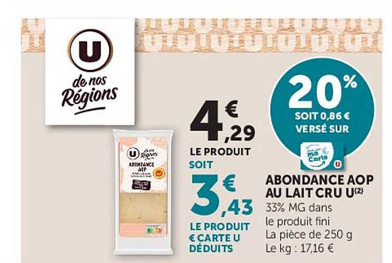 ABONDANCE AOP AU LAIT CRU U(2)
