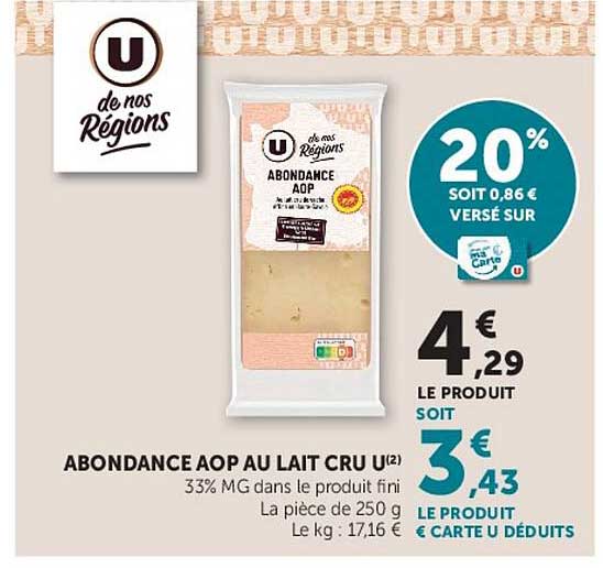 ABONDANCE AOP AU LAIT CRU U(2)