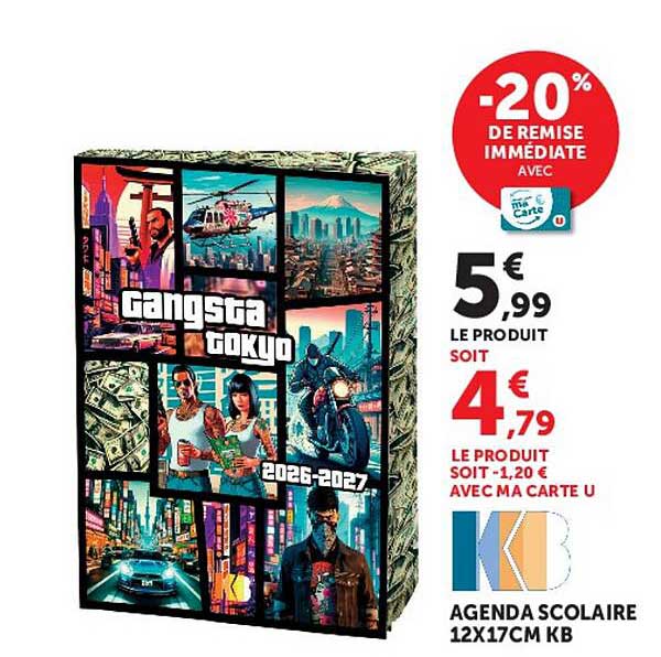 AGENDA SCOLAIRE 12X17CM KB