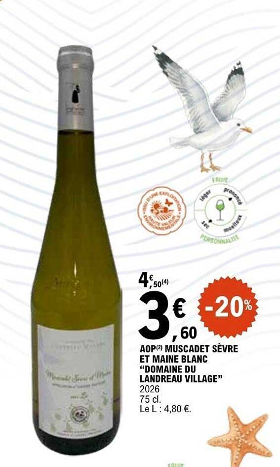 AOP Muscadet Sèvre et Maine blanc “Domaine du Landreau Village”