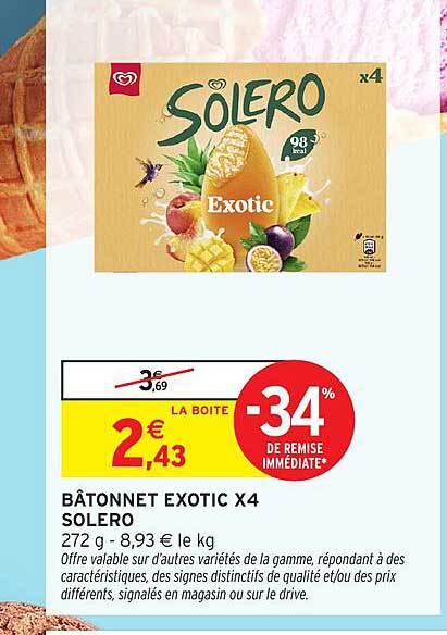 BÂTONNET EXOTIC X4 SOLERO