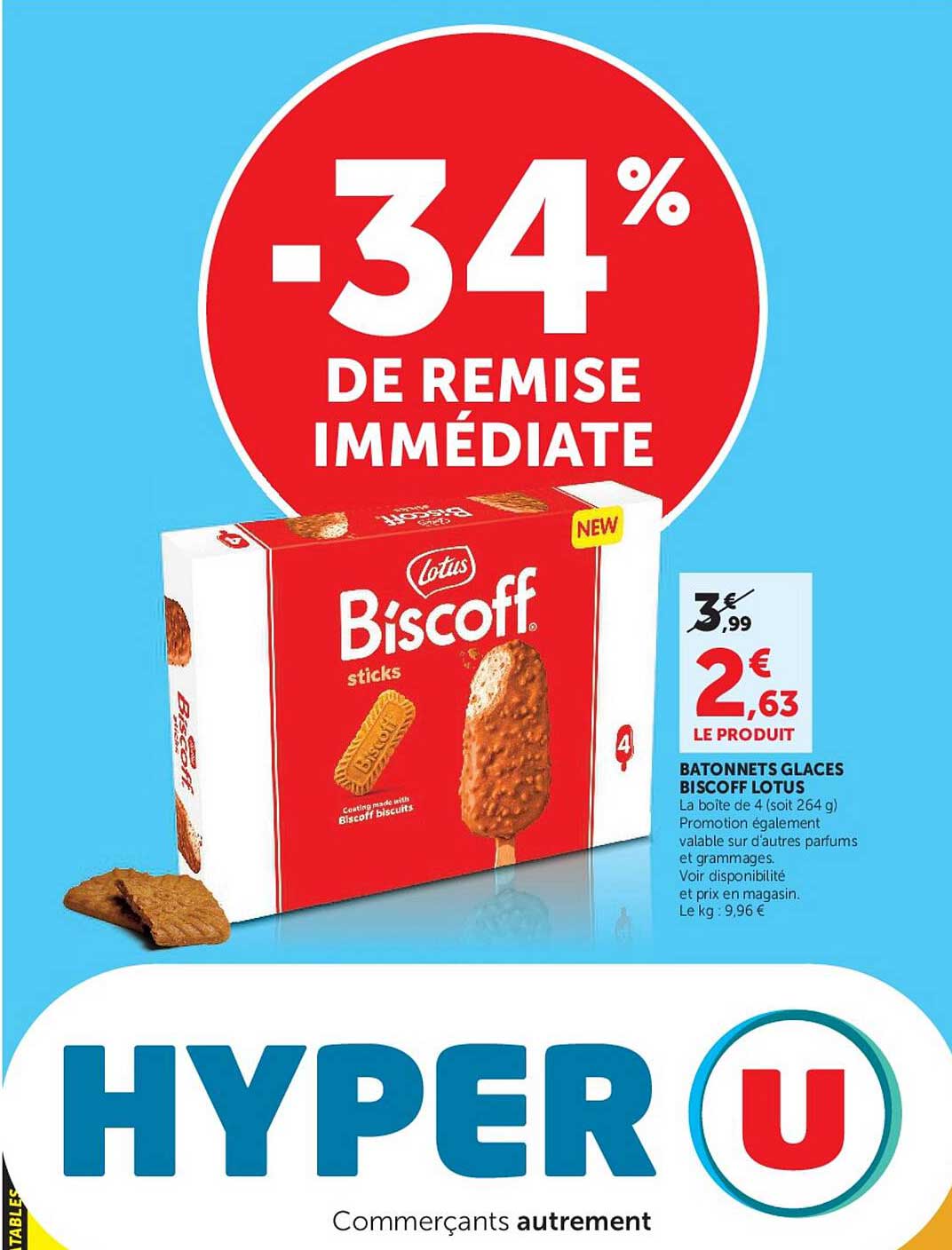 BATONNETS GLACES BISCOFF LOTUS