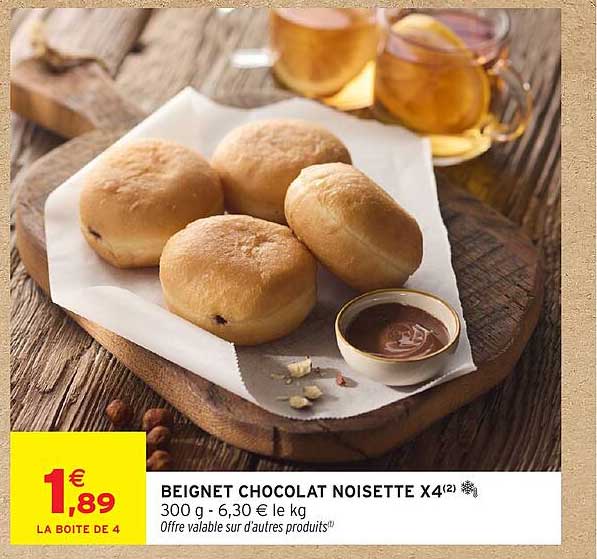BEIGNET CHOCOLAT NOISETTE X4(2)