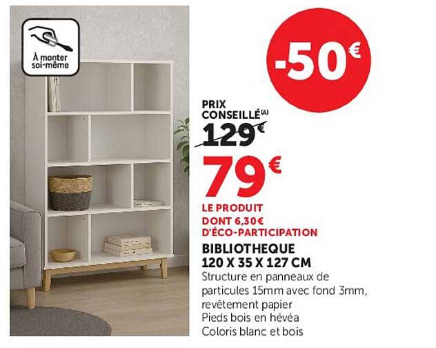 BIBLIOTHEQUE 120 X 35 X 127 CM