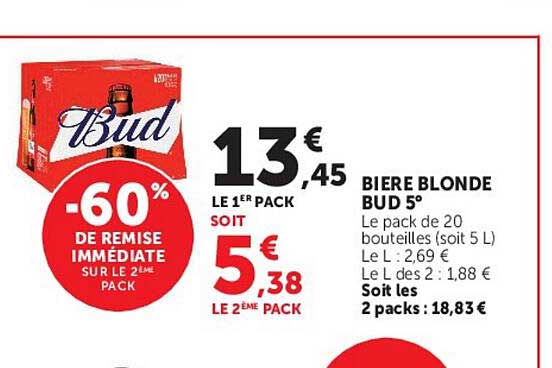 BIERE BLONDE BUD 5°