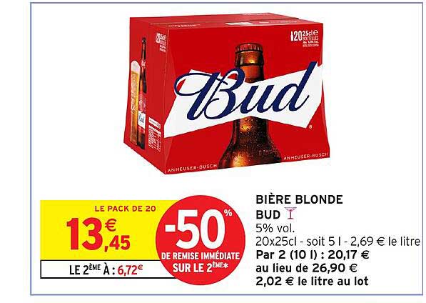 BIÈRE BLONDE BUD