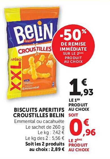 BISCUITS APERITIFS CROUSTILLES BELIN