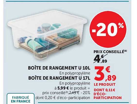 BOÎTE DE RANGEMENT U 10L