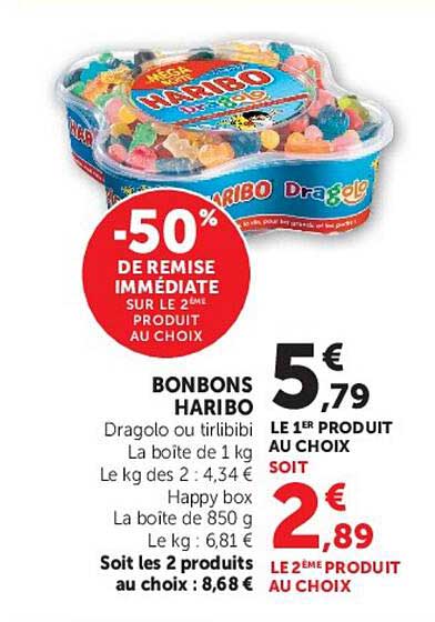 BONBONS HARIBO Dragolo ou tirilibi