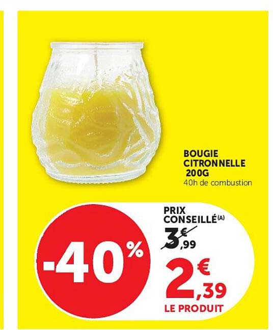 BOUGIE CITRONNELLE 200G