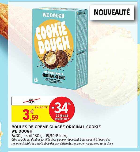 BOULES DE CRÈME GLACÉE ORIGINAL COOKIE WE DOUGH