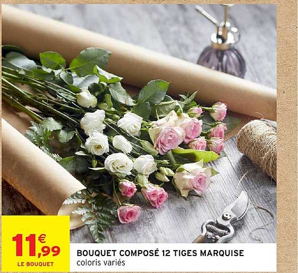 BOUQUET COMPOSÉ 12 TIGES MARQUISE