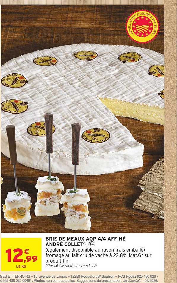 BRIE DE MEAUX AOP 4/4 AFFINÉ ANDRÉ COLLET