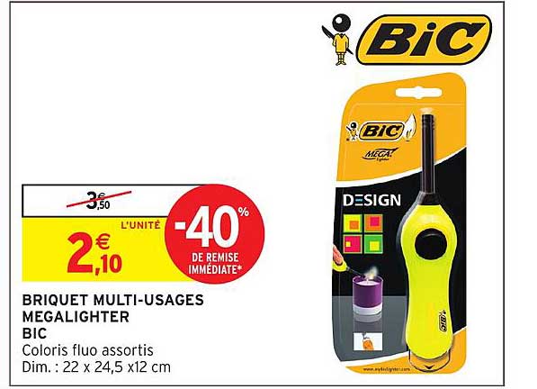 BRIQUET MULTI-USAGES MEGALIGHTER BIC