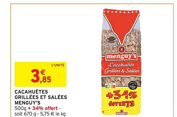 CACAHUÈTES GRILLÉES ET SALÉES MENGUY'S