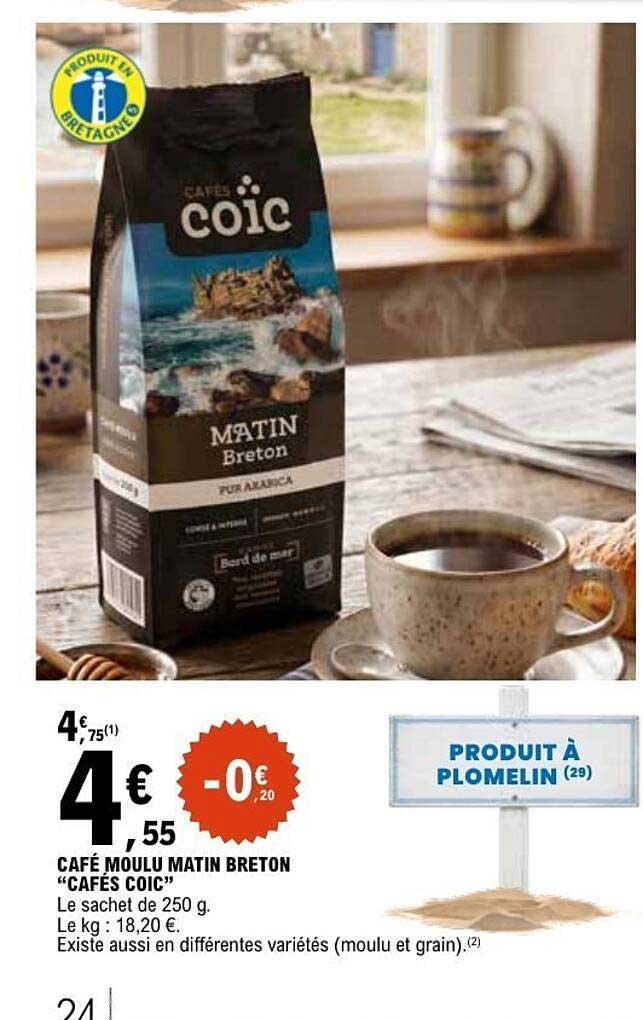 CAFÉ MOULU MATIN BRETON “CAFÉS COIC”