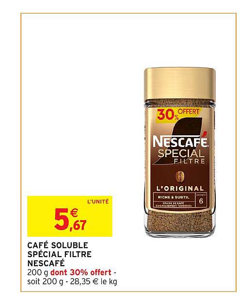 CAFÉ SOLUBLE SPÉCIAL FILTRE NESCAFÉ