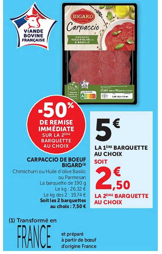 CARPACCIO DE BOEUF BIGARD