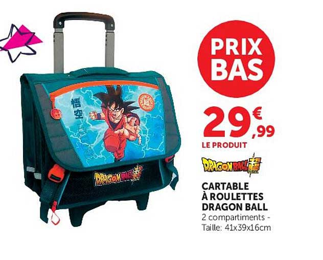 CARTABLE À ROULETTES DRAGON BALL