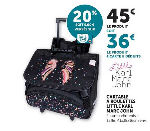 CARTABLE À ROULETTES LITTLE KARL MARC JOHN