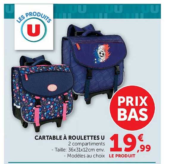 CARTABLE À ROULETTES U