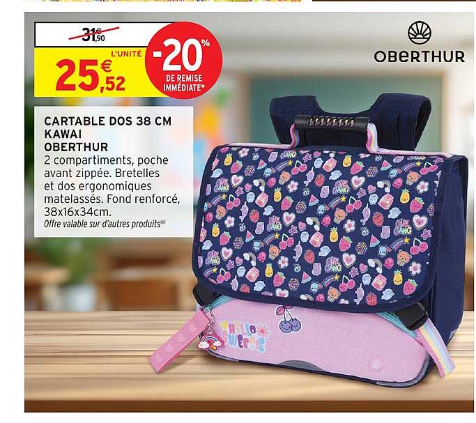 CARTABLE DOS 38 CM KAWAI OBERTHUR