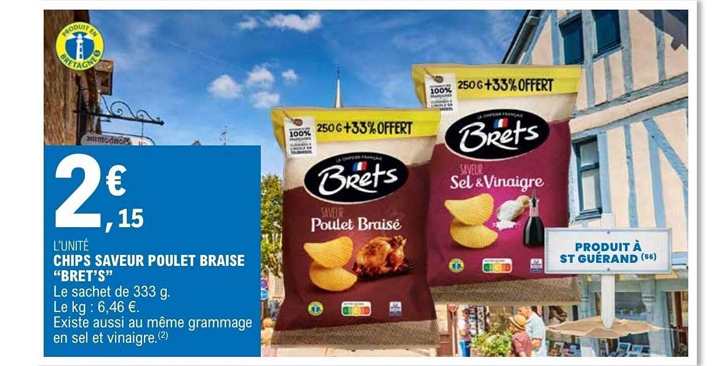 CHIPS SAVEUR POULET BRAISE “BRET’S”