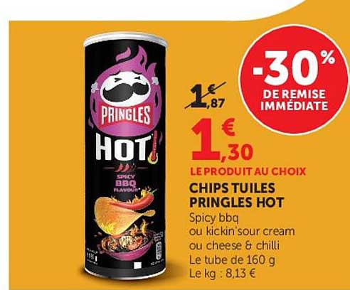 CHIPS TUILES PRINGLES HOT