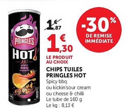 CHIPS TUILES PRINGLES HOT