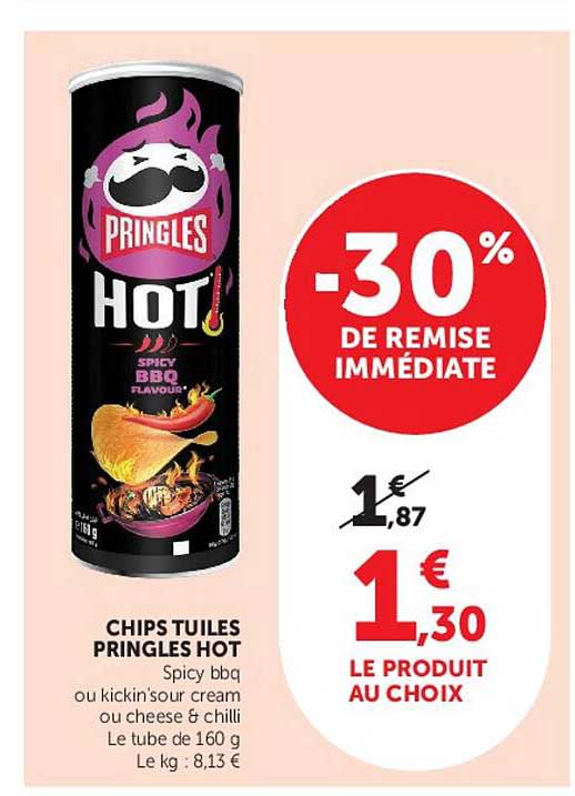 CHIPS TUILES PRINGLES HOT