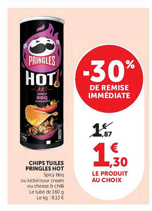 CHIPS TUILES PRINGLES HOT